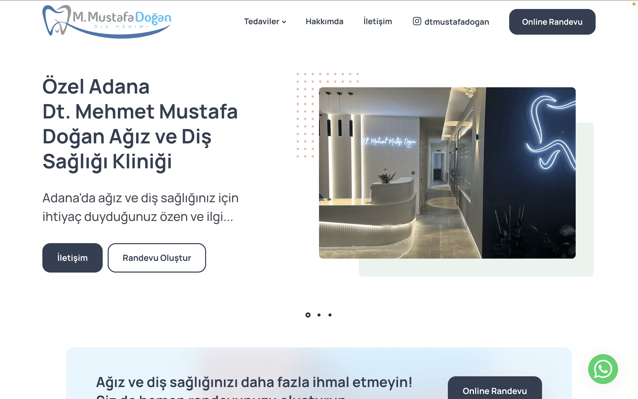 Dt. Mehmet Mustafa Doğan Web Tasarım hizmeti