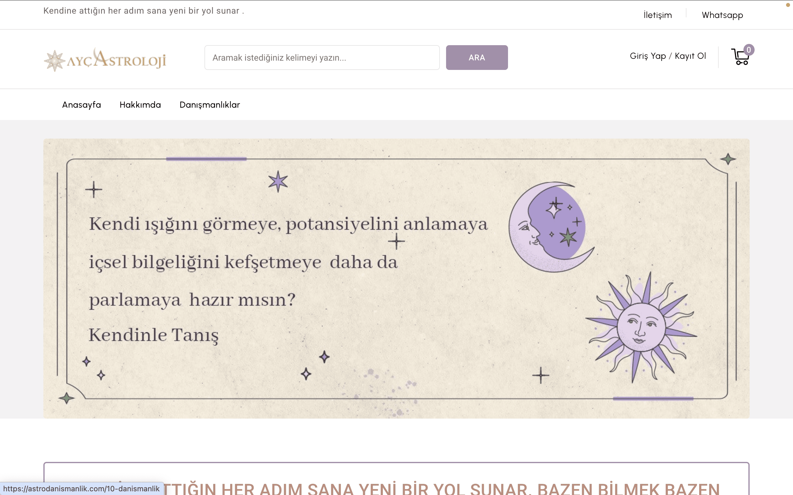 astrodanismanlik.com E-Ticaret hizmeti