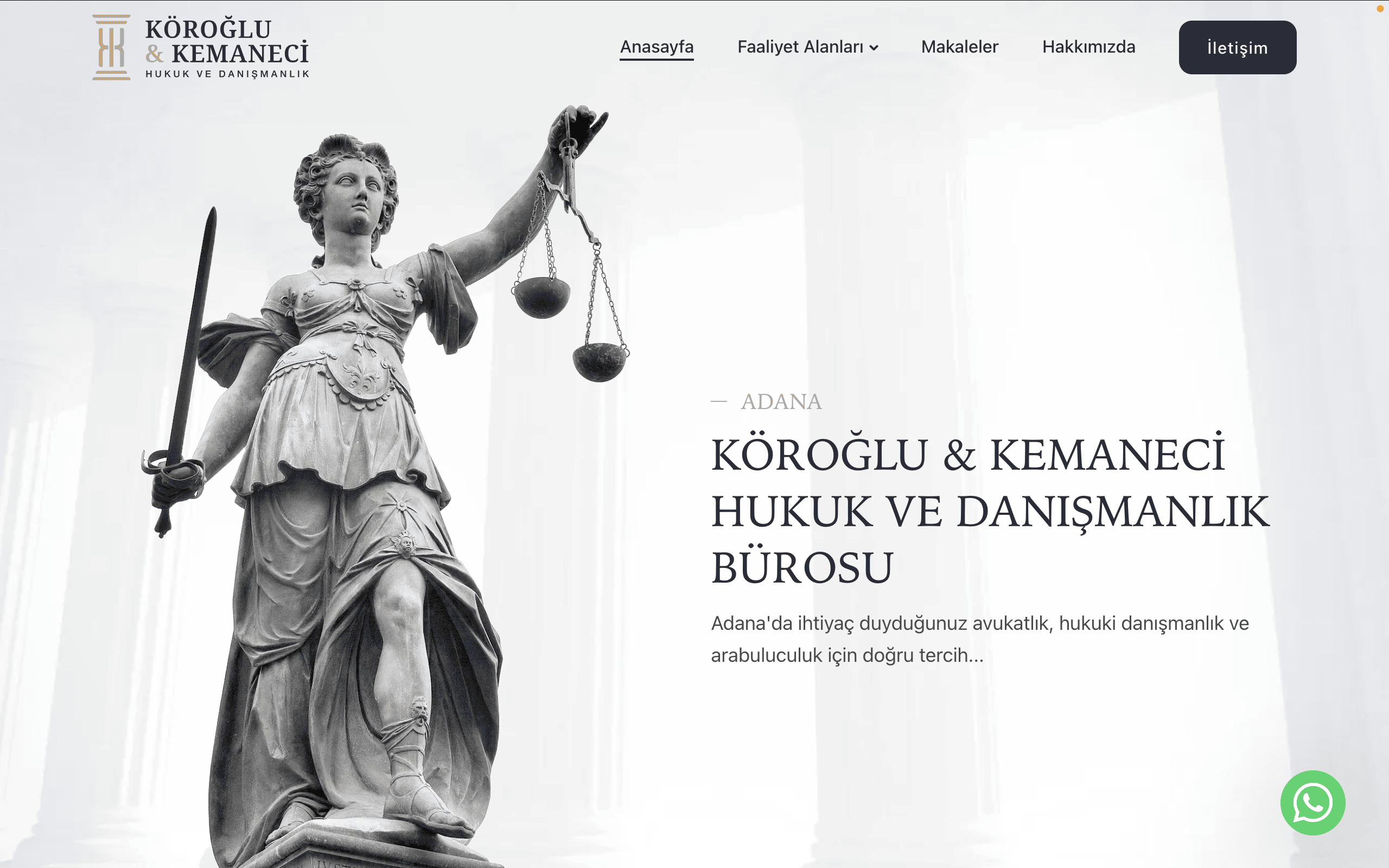 Köroğlu & Kemaneci Hukuk Bürosu Web Tasarım hizmeti